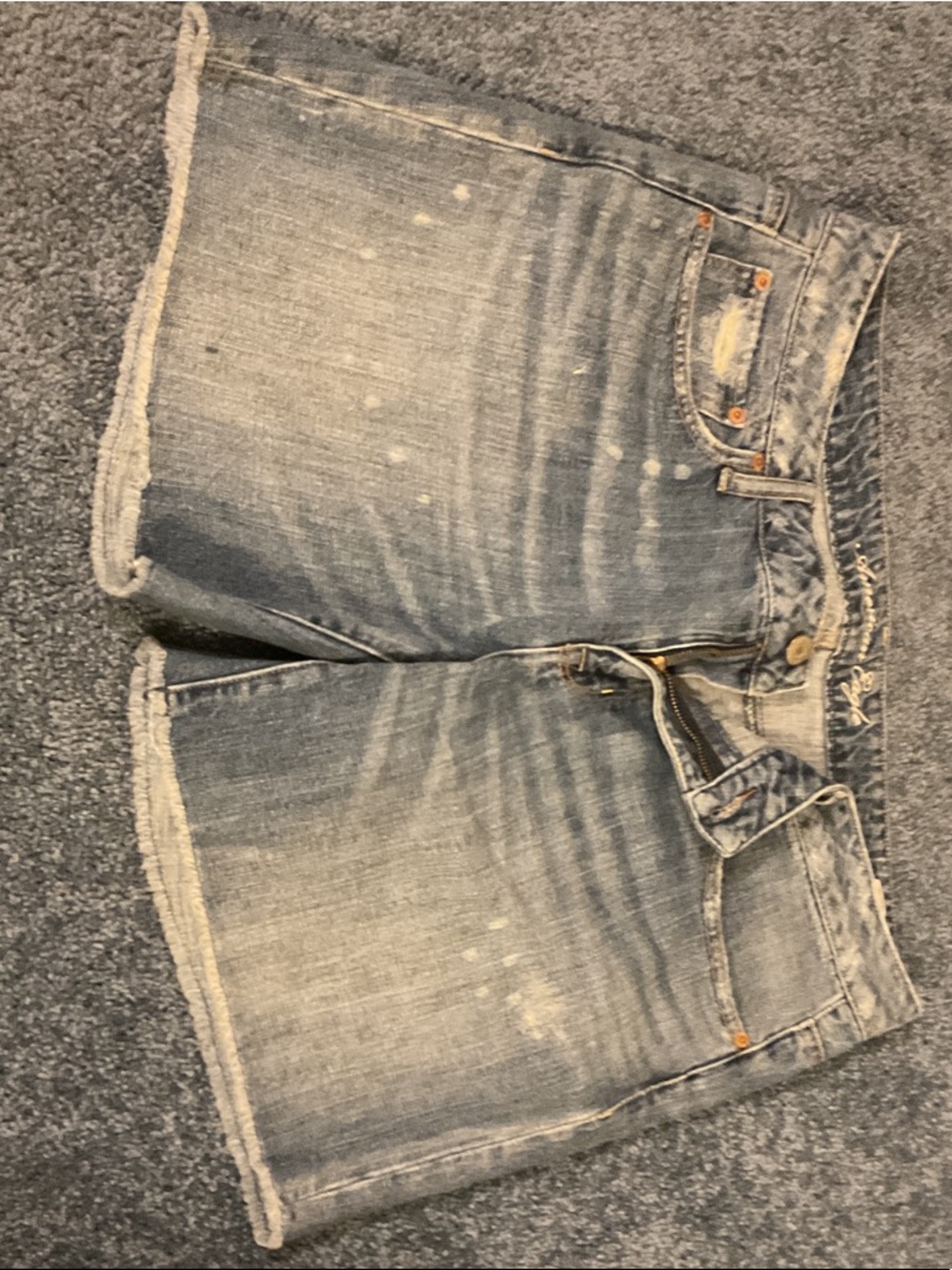 American Eagle Outfitters Distressed Light Blue Denim Jean Shorts